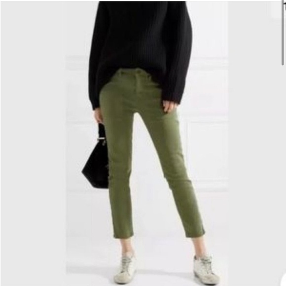 THE GREAT.  CROPPED ARMY NERD PANT GREEN ✨ Sz 27 - Picture 4 of 12